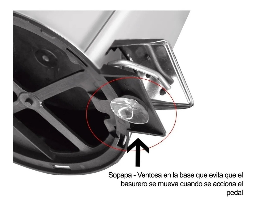 Cesto De Basura Tramontina 94538/105 5 Lt. C/pedal Ac. Inox.