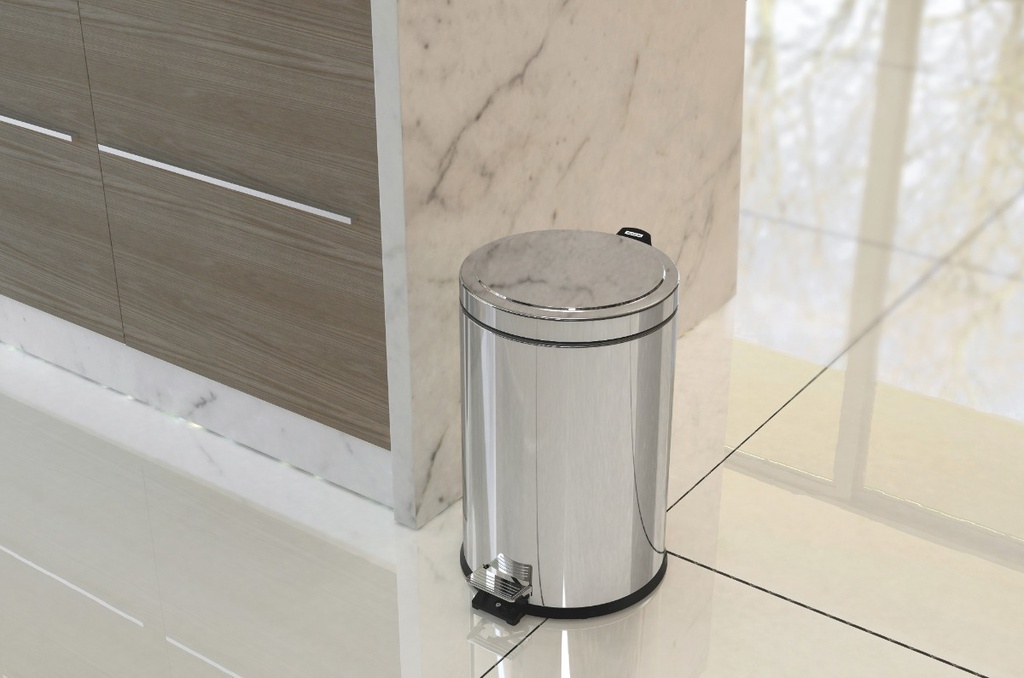 Cesto De Basura Tramontina 94538/112 12 Lt. C/pedal Ac. Inox