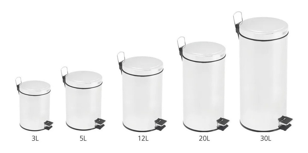 Cesto De Basura Tramontina 94538/112 12 Lt. C/pedal Ac. Inox