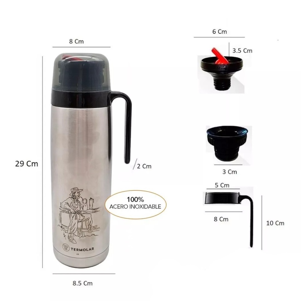 TERMO TERMOLAR 56587 REVOLUTION GAUCHO 1 LT. AC. INOX