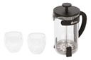 Cafetera Hudson Fr08 Vidrio Y Ac Inox C/embolo 800ml Negra