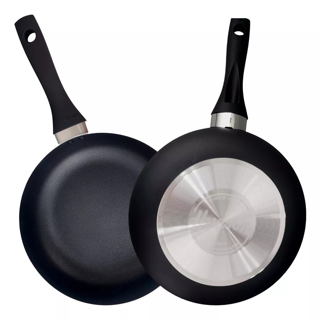 SARTEN HUDSON GHW1132SF DE ALUMINIO C/ANTIADHERENTE PROFUNDA 24CM NEGRA