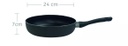 SARTEN HUDSON GHW1132SF DE ALUMINIO C/ANTIADHERENTE PROFUNDA 24CM NEGRA