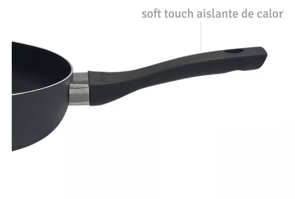 SARTEN HUDSON GHW1132SF DE ALUMINIO C/ANTIADHERENTE PROFUNDA 24CM NEGRA