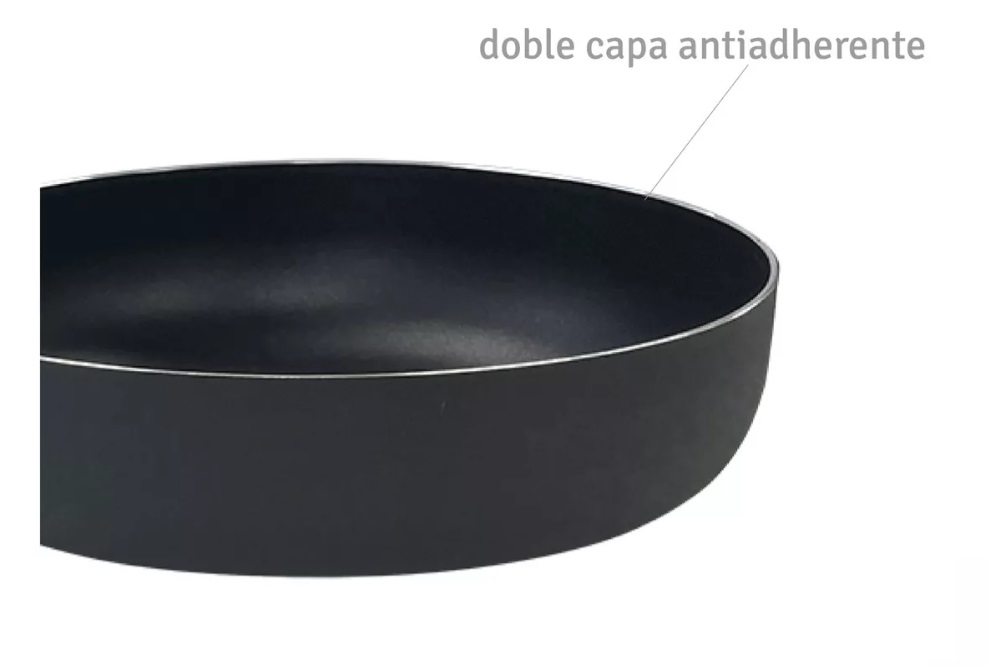 SARTEN HUDSON GHW1132SF DE ALUMINIO C/ANTIADHERENTE PROFUNDA 24CM NEGRA