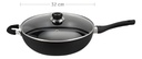 Wok Hudson Cc32sf De Aluminio C/antiad. Y Tapa Cristal 32 Cm