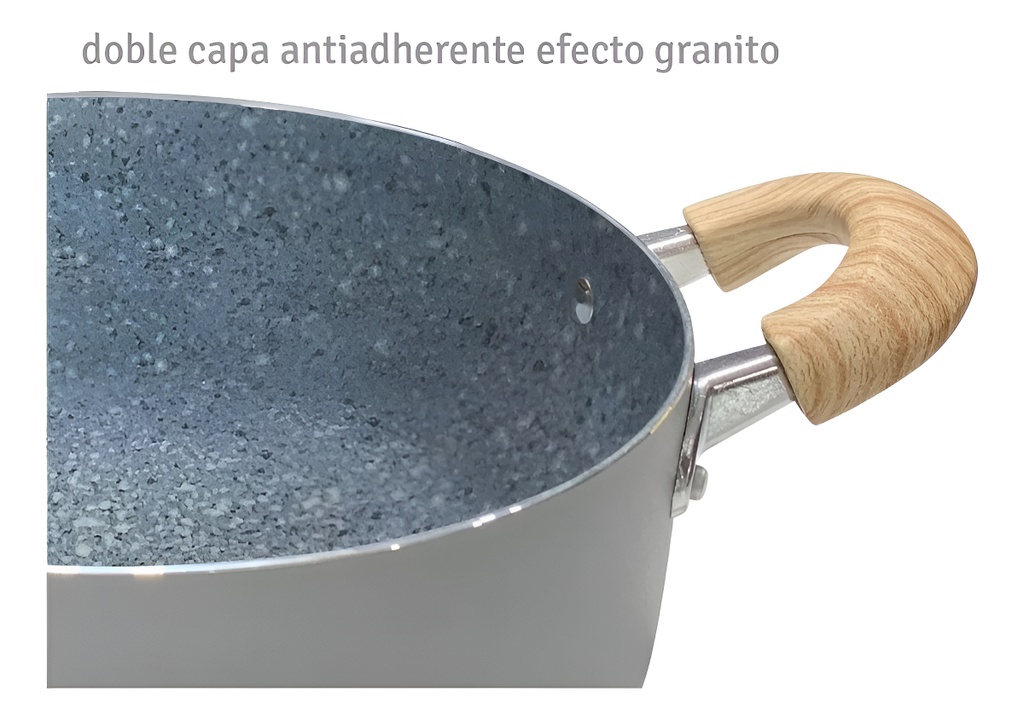 Cacerola Hudson Gra05 De Aluminio C/antiad. Granito 20cm