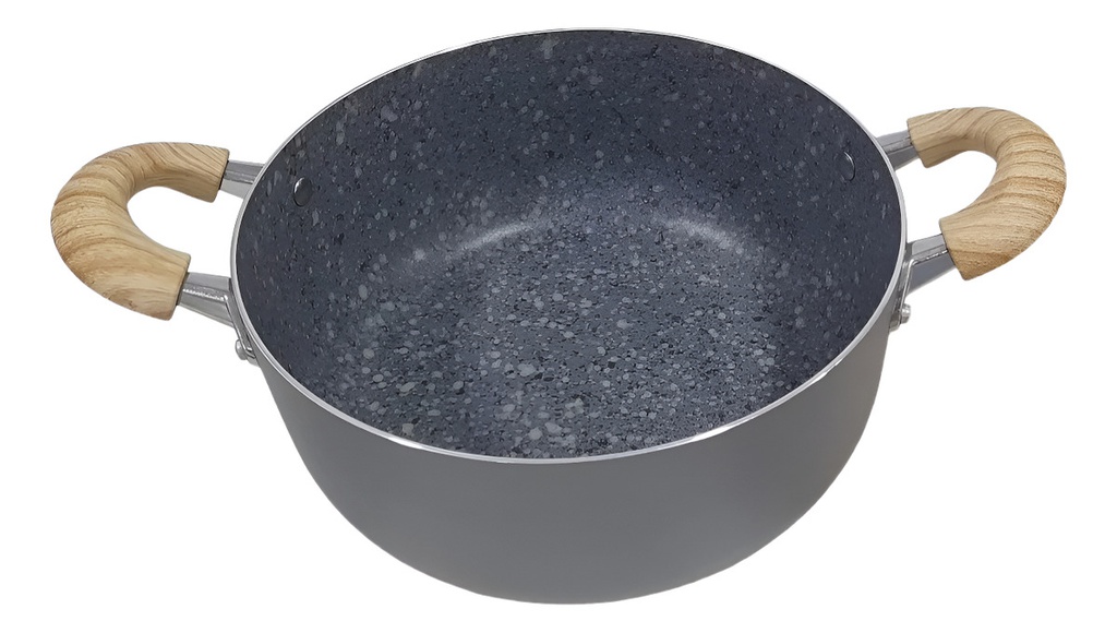 Cacerola Hudson Gra08 De Aluminio C/antiad. Granito 26 Cm