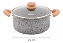 Cacerola Hudson Fgra07 De Aluminio C/antiadh. Granito 24cm
