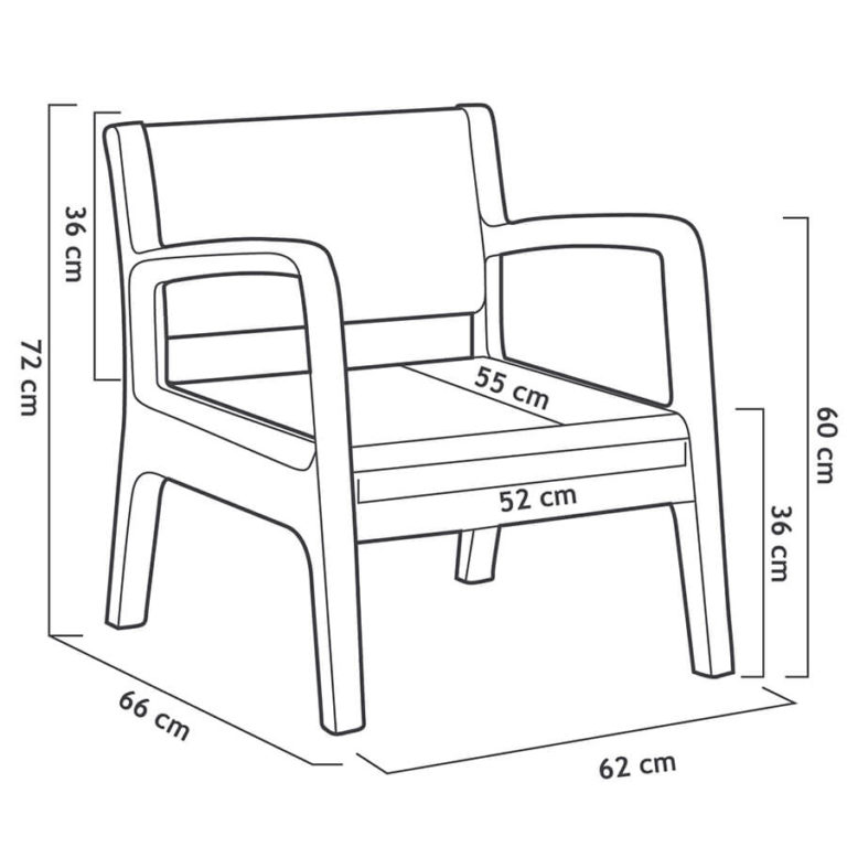SET MUEBLE MIAMI TETE A TETE SHAF BER55450 GRAFITO (2 SILLAS + 1 MESA)