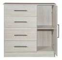COMODA MUEBLES MAXIMO 50007 1P 4C MARFIL