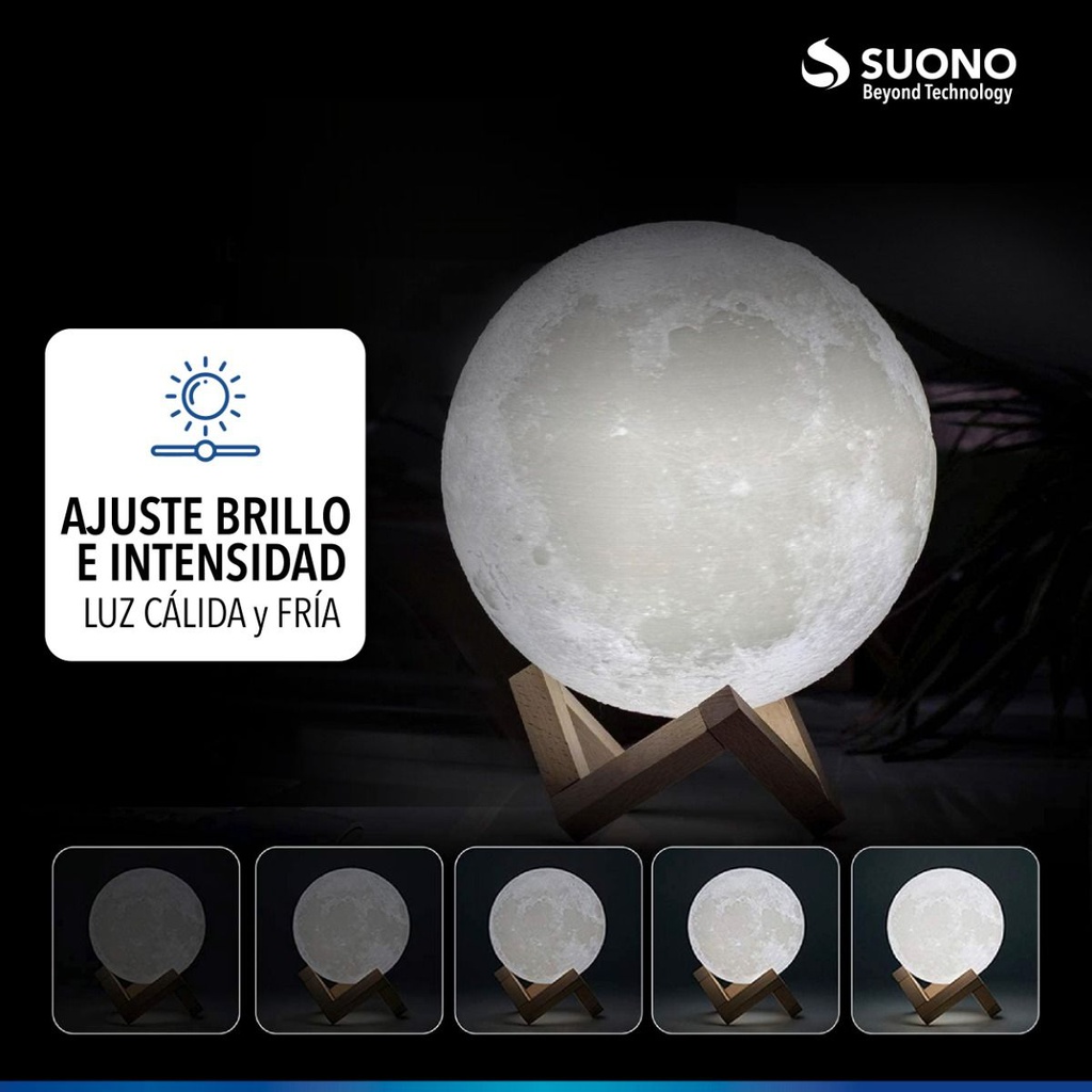 LAMPARA LUNA SUONO HOG0114 3D COLORES