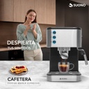 CAFETERA ESPRESSO SUONO HOG0155 1.5L 20 BAR ACERO