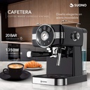 CAFETERA SUONO HOG0156 VINTAGE 20 BARES NEGRA