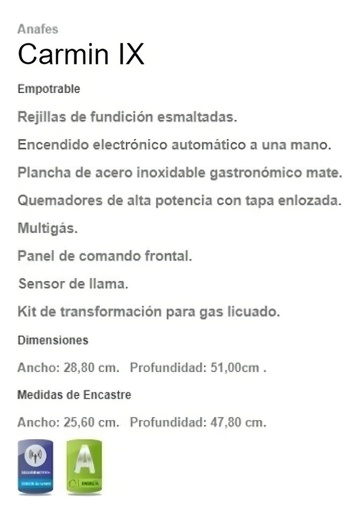Anafe Ormay Top Gourmet Carmin Ix - 2 Hornallas