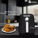 Freidora De Aire Suono Air Fryer Mecánico 3.2 L 1450w Negro