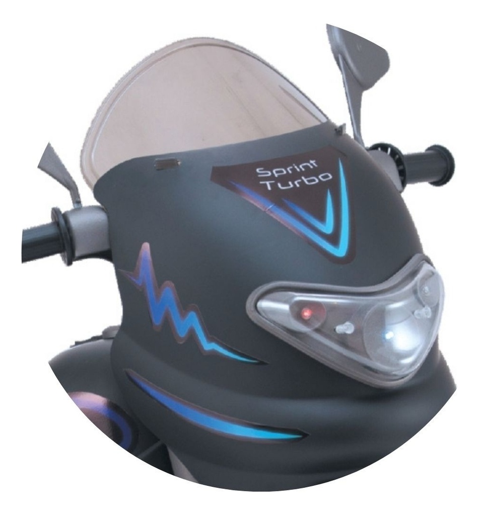 Moto 12v Biemme N°677 Sprint Turbo Negra