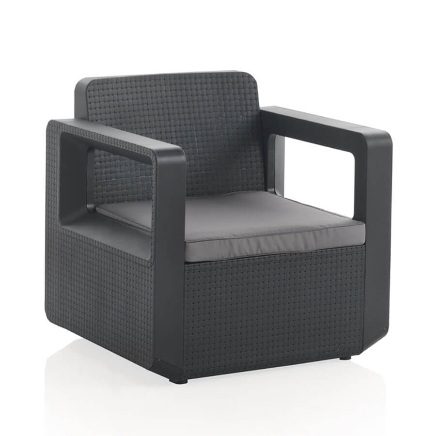 SET MUEBLE VENUS TETE A TETE SHAF BER55452 GRAFITO (2 SILLAS + 1 MESA)