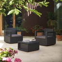 SET MUEBLE VENUS TETE A TETE SHAF BER55452 GRAFITO (2 SILLAS + 1 MESA)