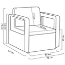SET MUEBLE VENUS TETE A TETE SHAF BER55452 GRAFITO (2 SILLAS + 1 MESA)