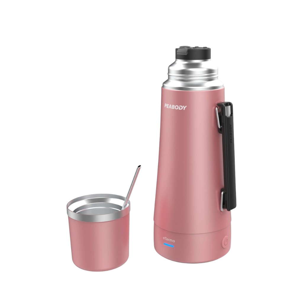 TERMO ELECTRICO PEABODY PE-ET1001R 1LT. C/BOMBILLA INTEGRADA ROSA
