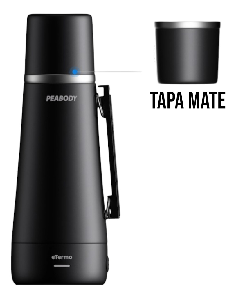 Termo Electrico Peabody Pe-et1001n 1lt. C/bombilla Negro