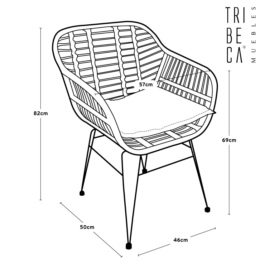 SILLA TOSCANA TRIBECA S075/BE COLOR BEIGE