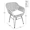 SILLA TOSCANA TRIBECA S075/BE COLOR BEIGE