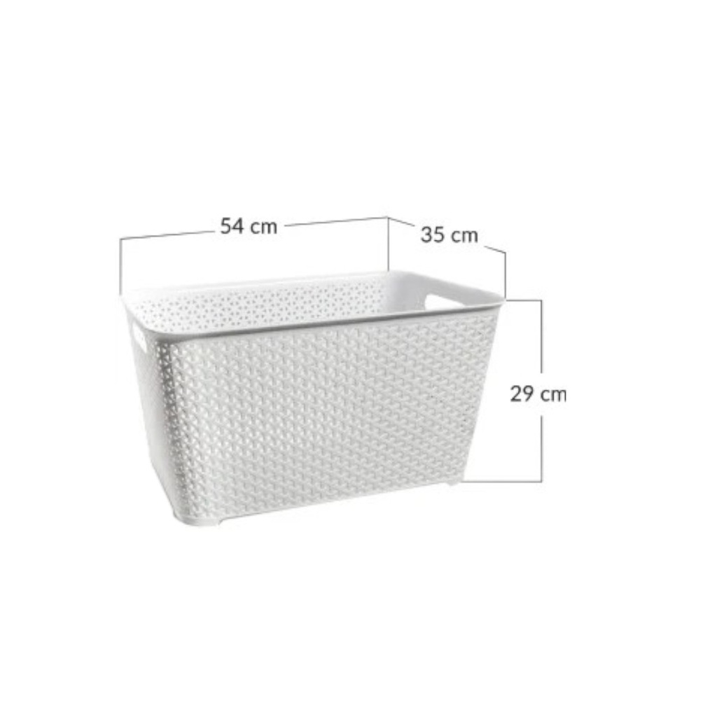 CESTO RATAN DEL PLASTIC COD.955 RECTANGULAR
