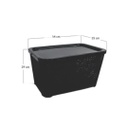 CESTO RATAN DEL PLASTIC COD. 956 RECTANGULAR C/TAPA