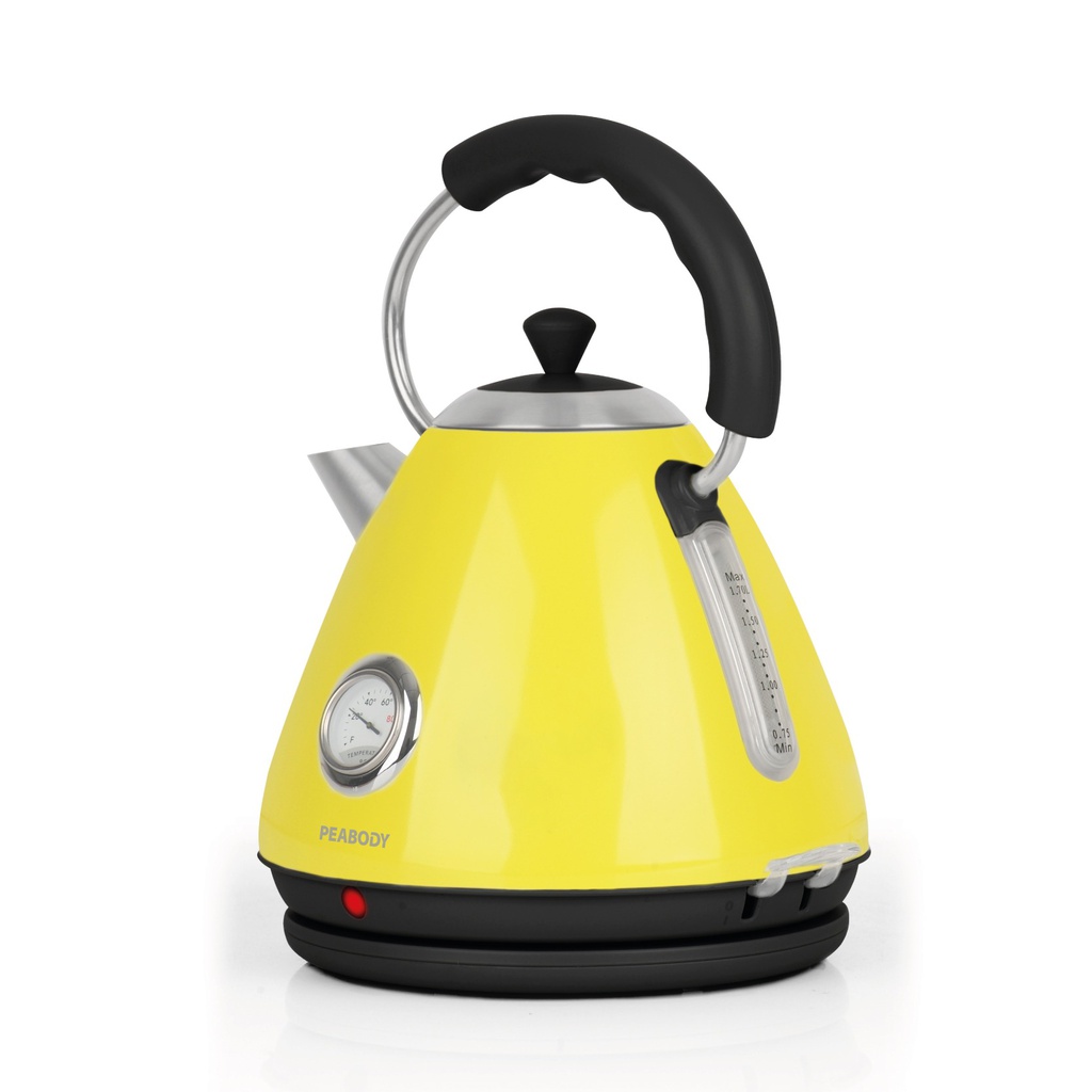 PAVA ELECTRICA PEABODY PE-KV8213-A C/RELOJ TEMP. AMARILLO