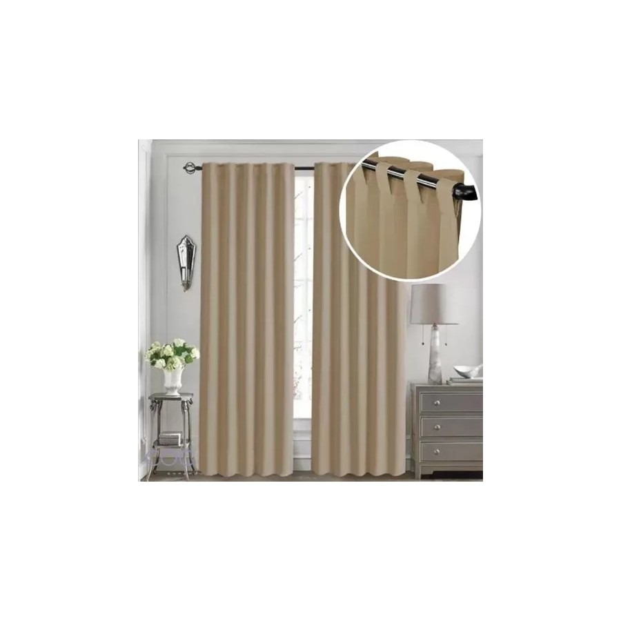 CORTINA BLACK OUT TERRENAL LISA NATURAL 140X220 CM