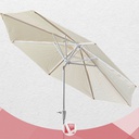 SOMBRILLA LAURY GB250 2,5 MT CAÑO ACERO POLIÉSTER BEIGE RECLINABLE