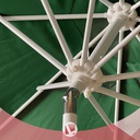 SOMBRILLA LAURY GB250 2,5 MT CAÑO ACERO POLIÉSTER VERDE RECLINABLE
