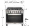 COCINA ORMAY BARBACOA B90 T ACERO INOXIDABLE