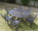 JUEGO DE JARDIN BOSTON X6 SILLONES OVAL GRIS