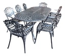 JUEGO DE JARDIN CHATEAUX X 8 SILLONES GRIS OVAL
