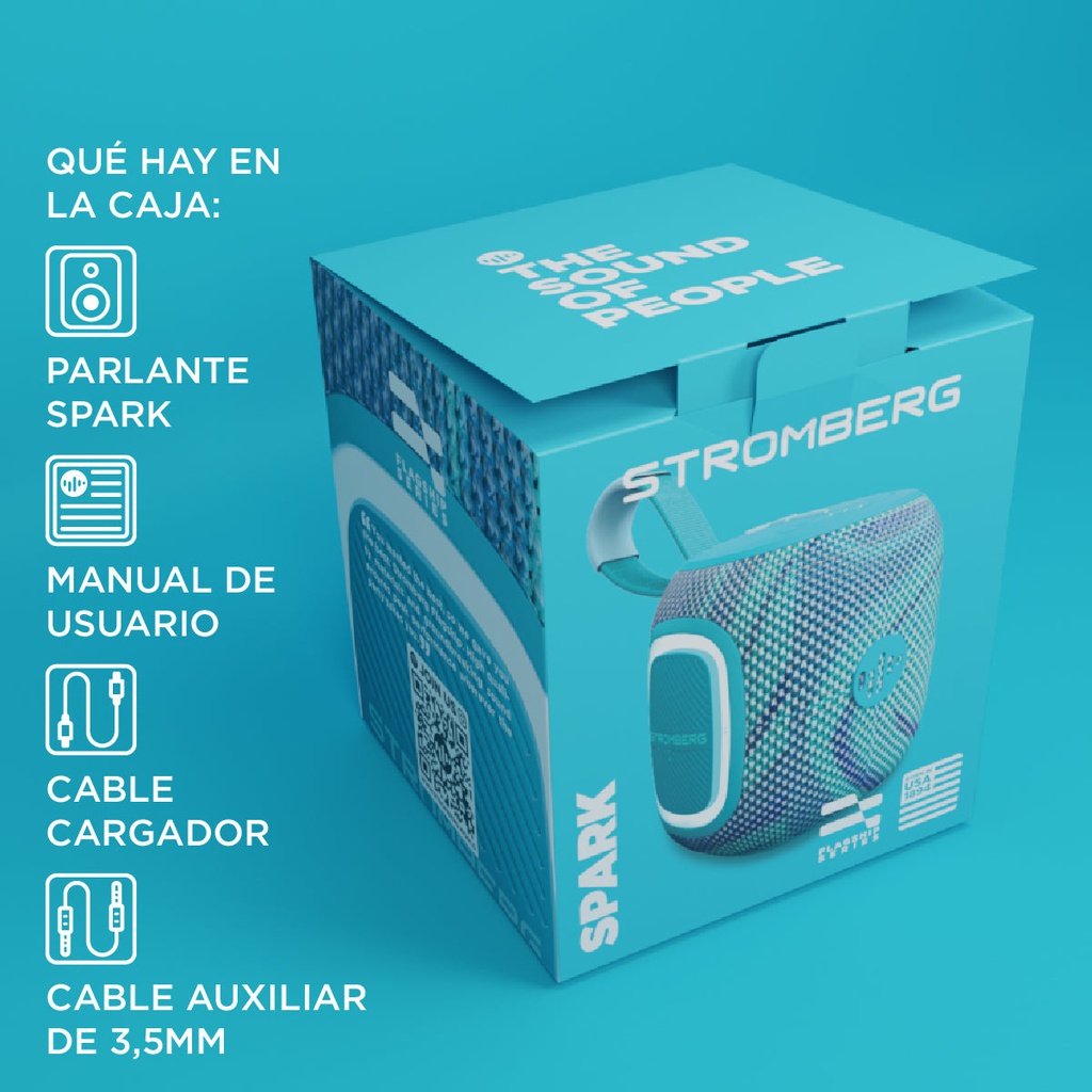 Parlante Stromberg Spark Celeste