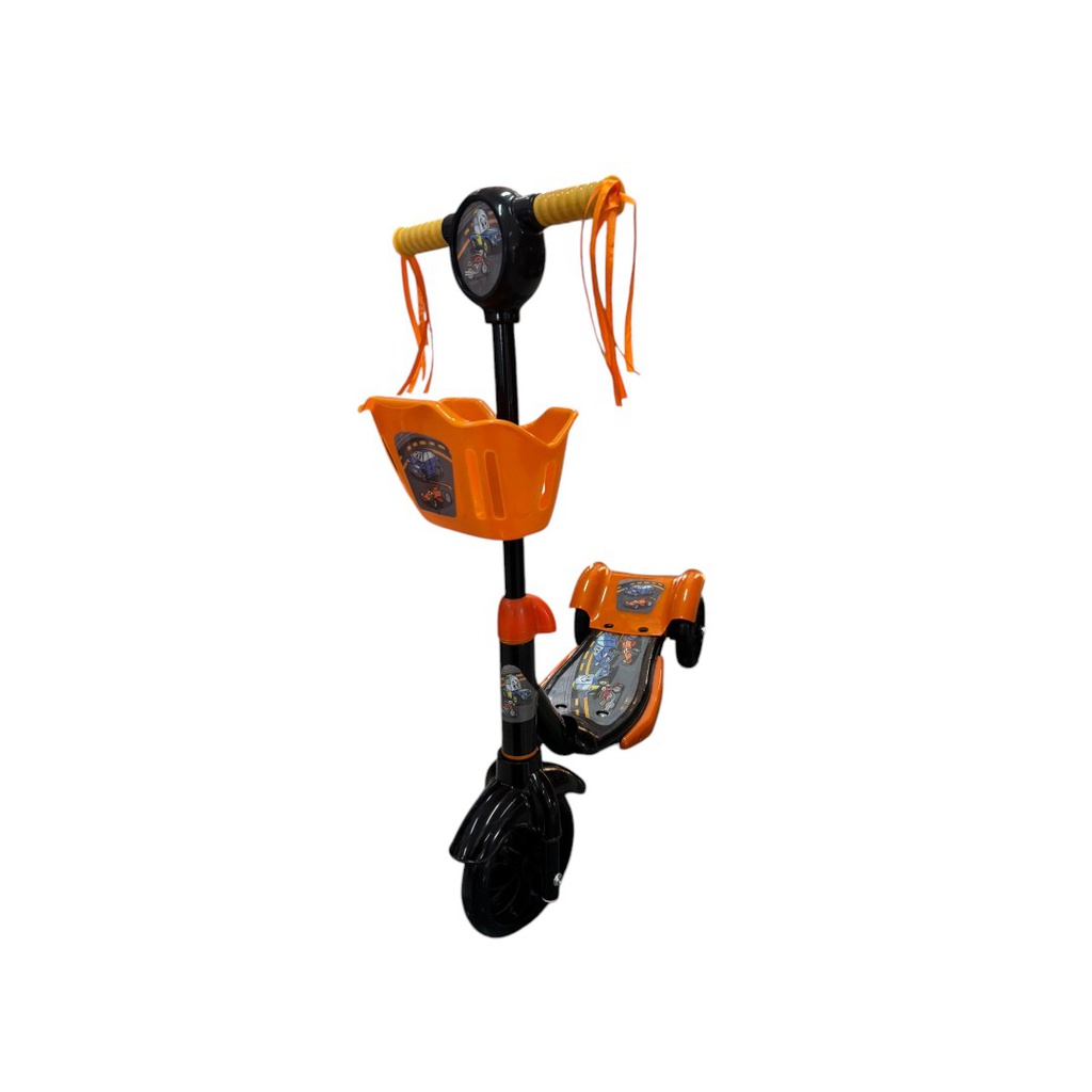 MONOPATIN INFANTIL ALUMINIO CON 3 RUEDAS NARANJA 5003A