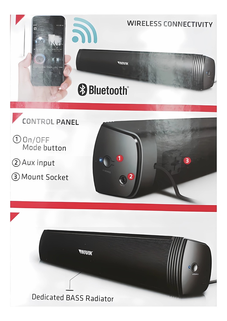 Barra Activa De Sonido Novik Neo Cinema-3 2x3 