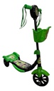 Monopatin Infantil Aluminio Con 3 Ruedas Verde 5003a
