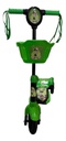 Monopatin Infantil Aluminio Con 3 Ruedas Verde 5003a