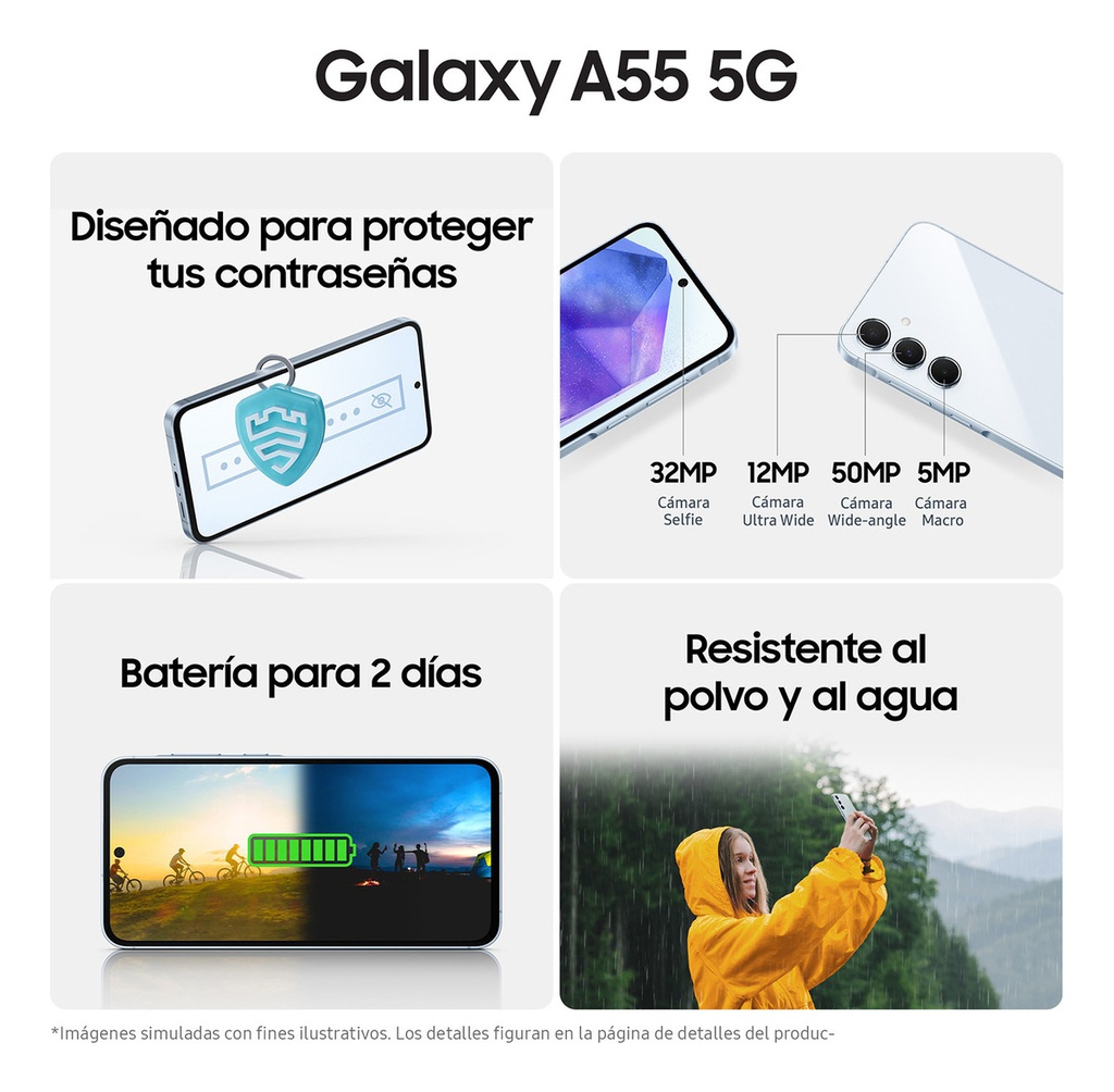 Samsung Galaxy A55 5g Dual Sim 256 Gb Azul Oscuro 8 Gb Ram