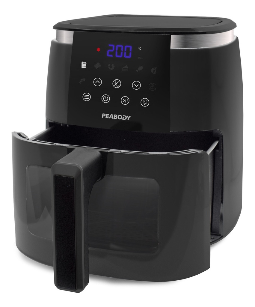 Freidora De Aire Digital Peabody Afd650n 6lts 1500w Negro