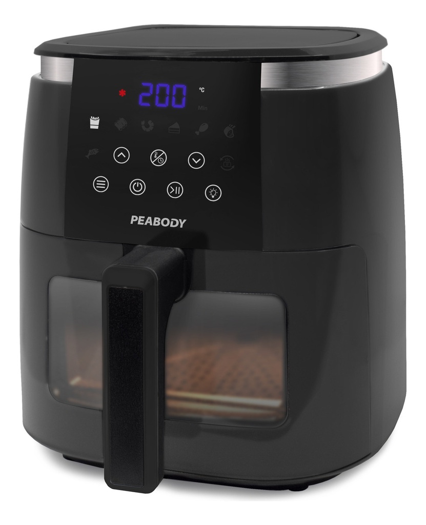 Freidora De Aire Digital Peabody Afd650n 6lts 1500w Negro