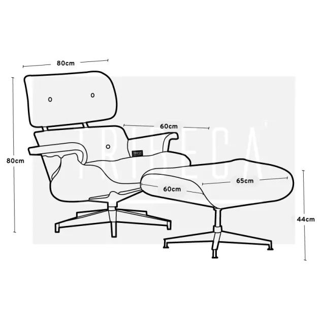 SILLON TRIBECA EC-015/AB MILLER C/OTTOMAN ASH & WHITE