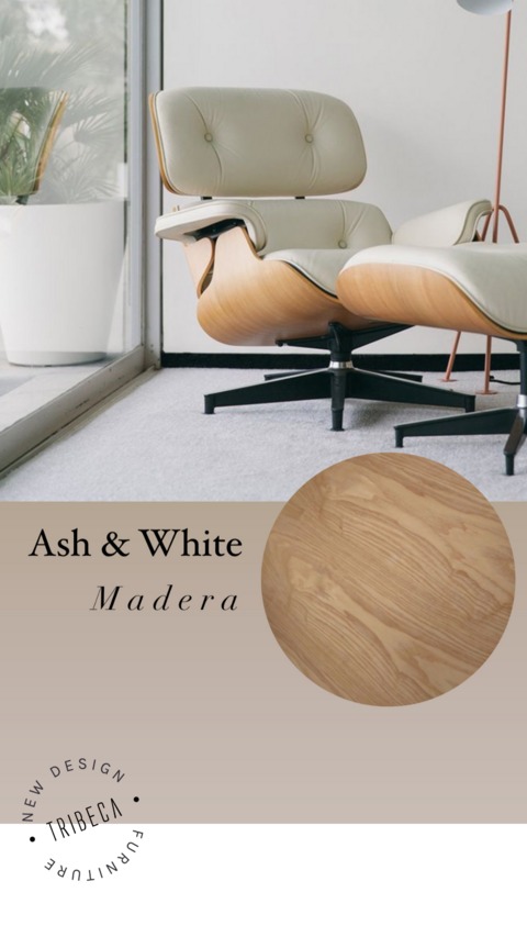 SILLON TRIBECA EC-015/AB MILLER C/OTTOMAN ASH & WHITE