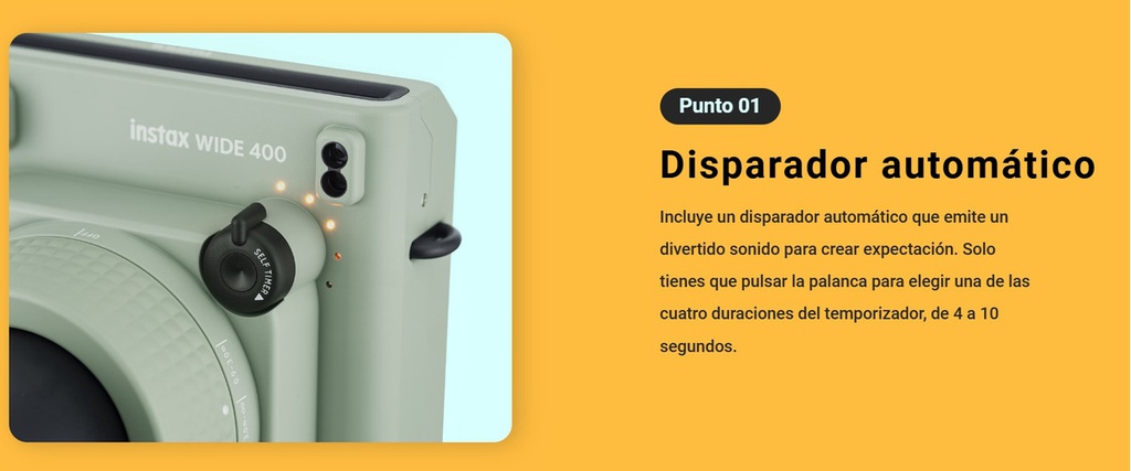 Camara Instantanea Fujifilm Instax Wide 400 Verde