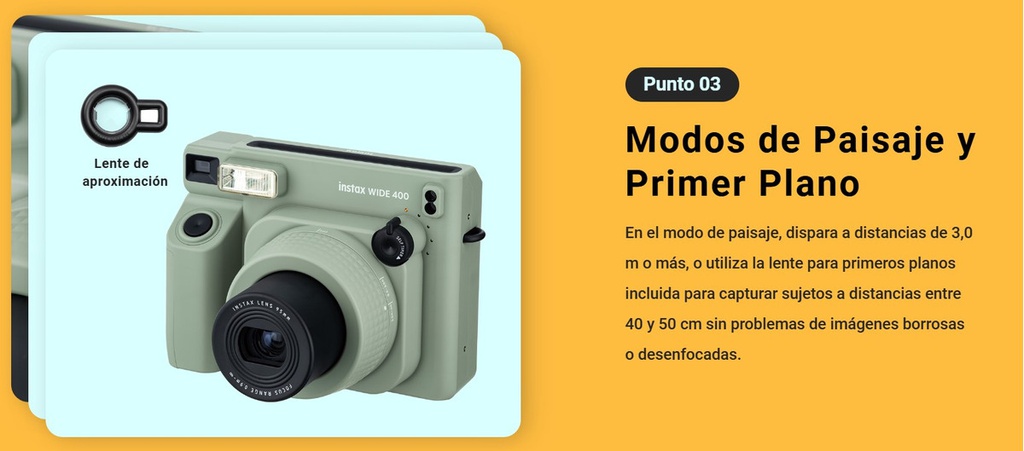 Camara Instantanea Fujifilm Instax Wide 400 Verde