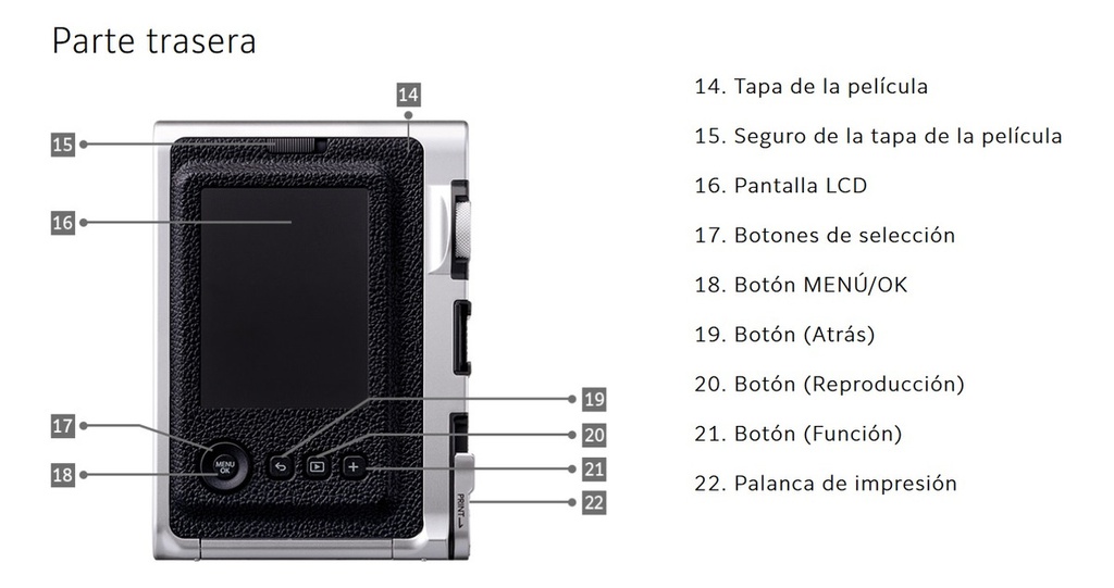 Cámara Fujifilm Instax Mini Evo Color Negro